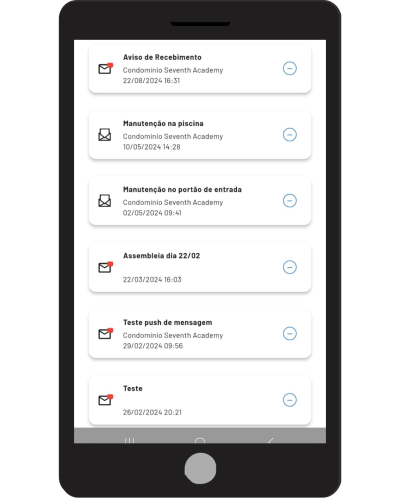 Aplicativo Residencial Porto São Pedro - Mockup Smartphone - funcionalidades